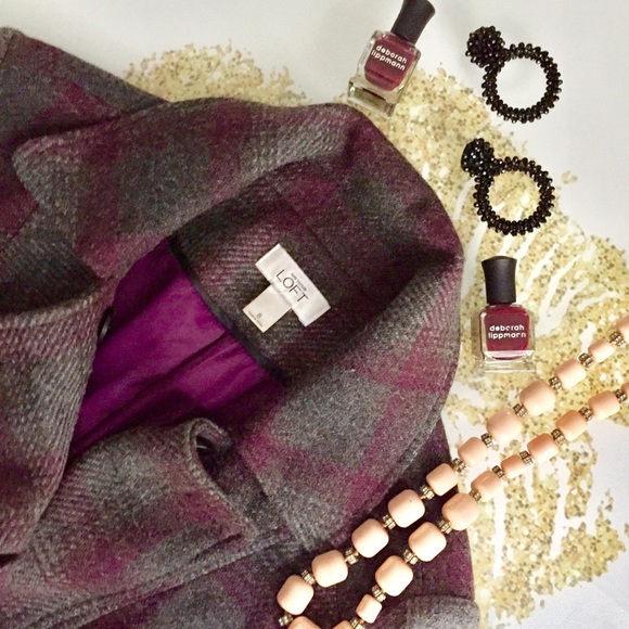 Ann Taylor LOFT Wool Blend Pea Coat - Picture 1 of 7